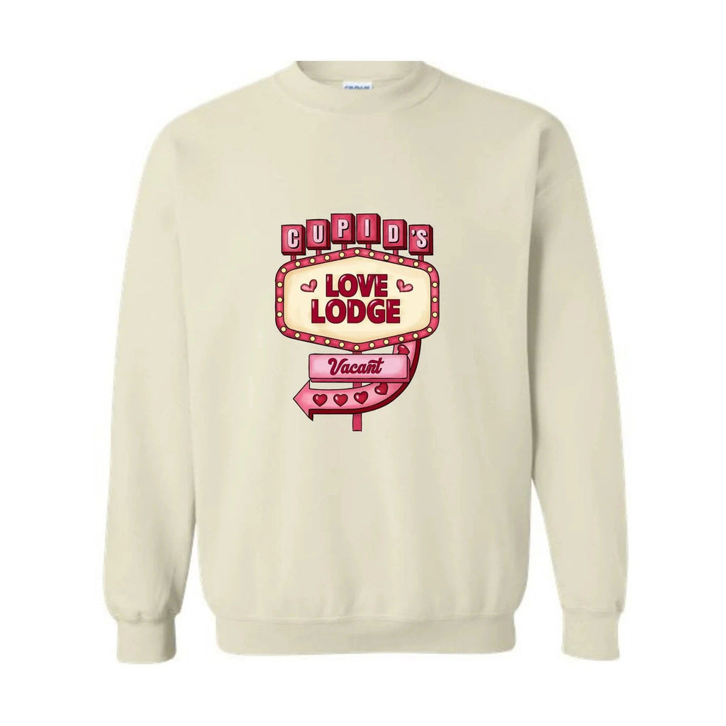 Cupids Love Lodge Vacant Sweatshirt, Valentines Day Sweatshirt, Lover Sweatshirt