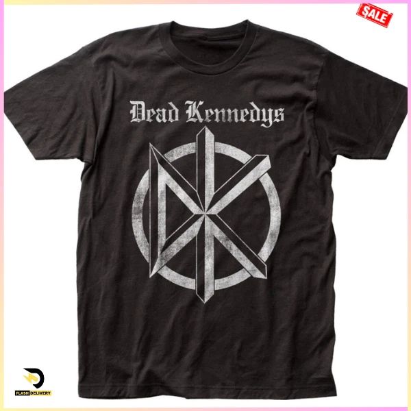 Dead Kennedys Distressed Logo T Shirt Men’s Punk Rock Music Band Tee Black