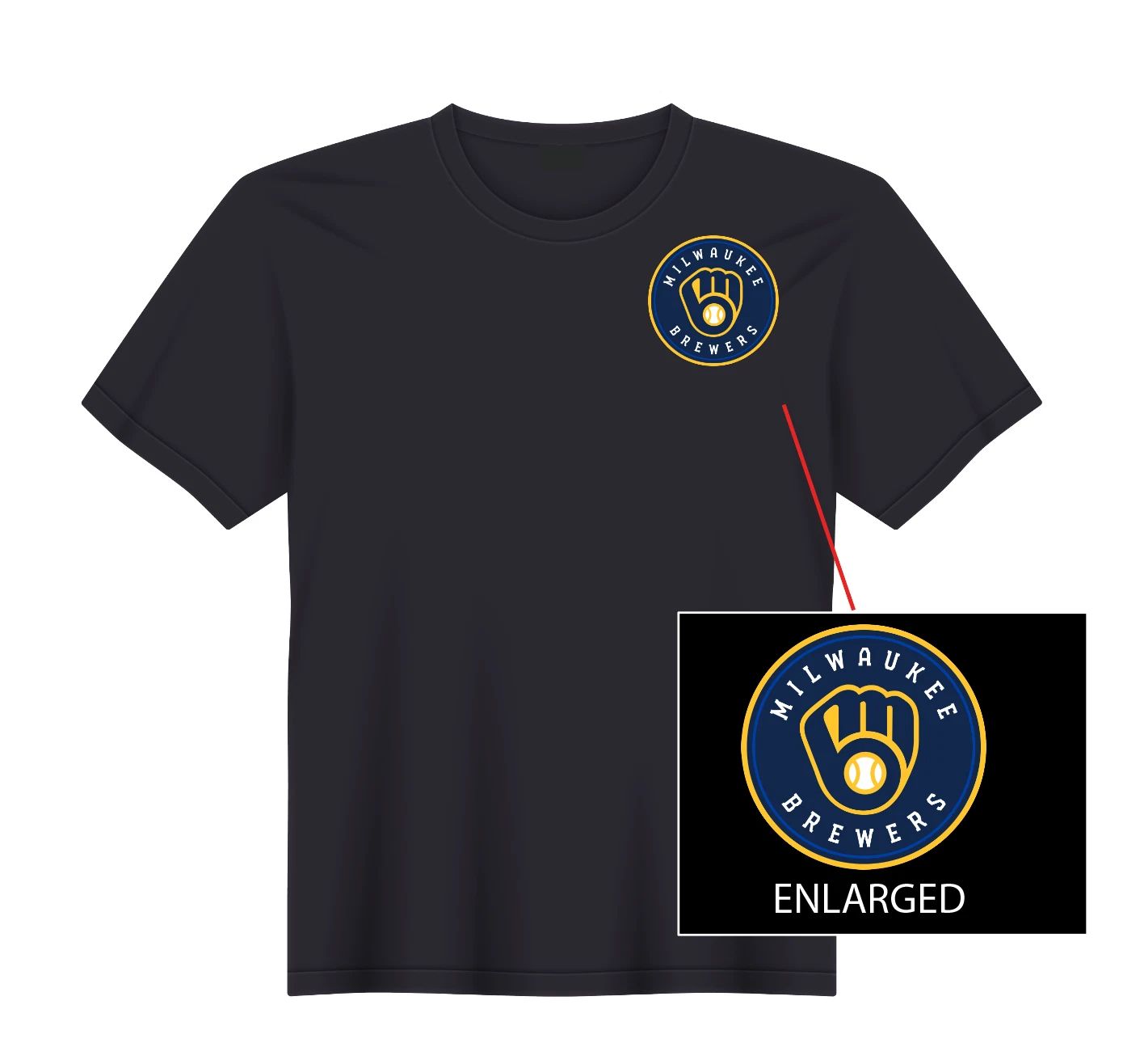 Milwaukee Brewers Baseball T-Shirt NEW S, M, L, XL