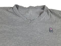 Psycho Bunny Men's Large Gray Short Sleeve V-Neck T-Shirt Pima Cotton READ