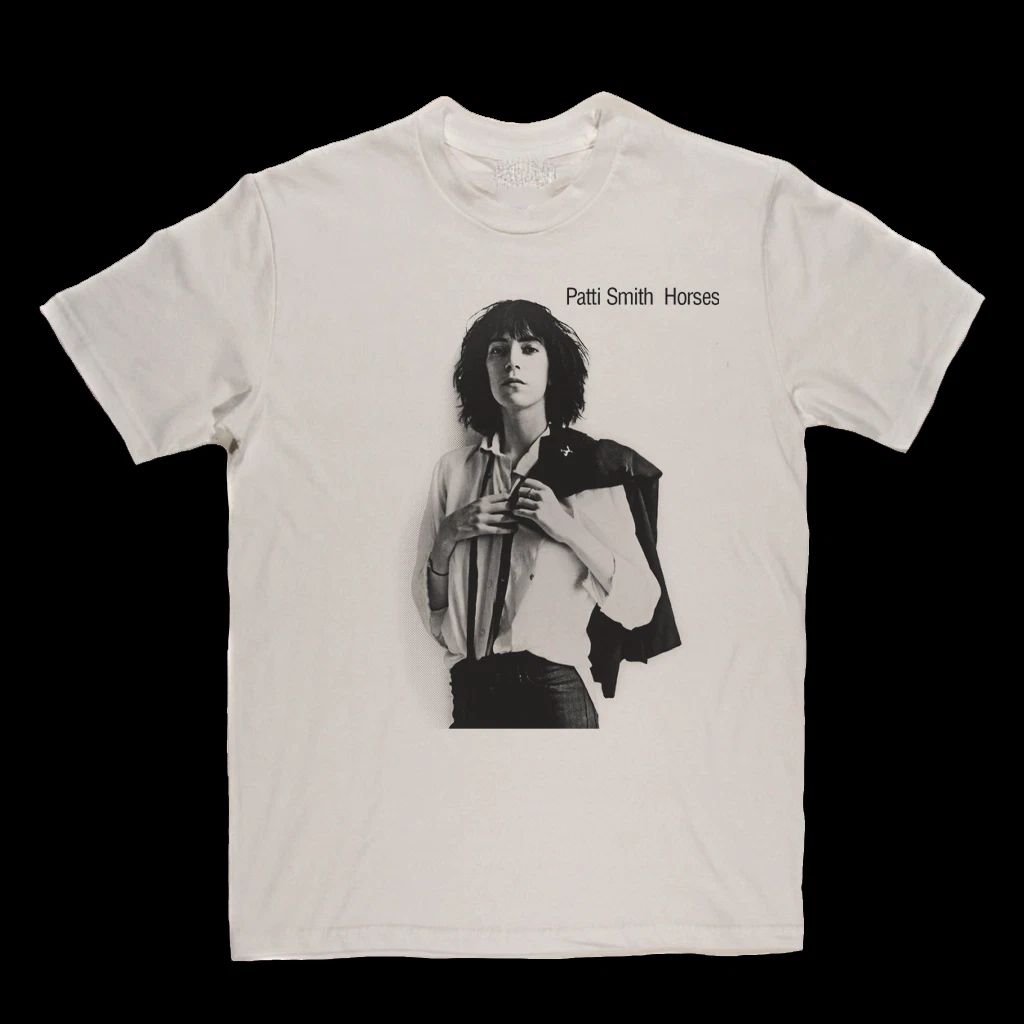 Vintage Patti Smith Horses Cotton White All Size Men Women Tee Shirt KN136