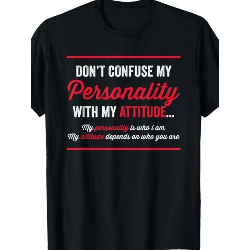Men'S Funny Sarcastic Novelty T-Shirt - 'Don't Confuse My Personality with My At