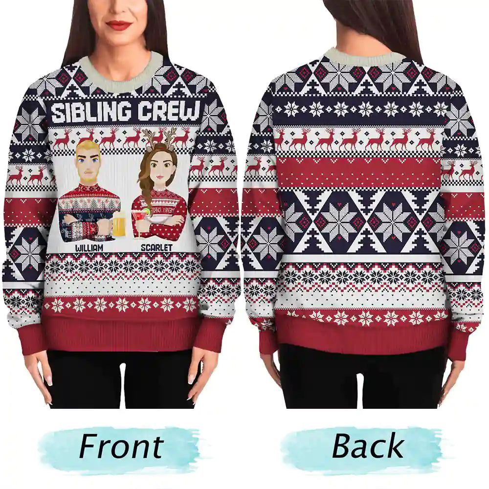 Cousin Crew Christmas Family - Personalized Unisex Ugly Sweater