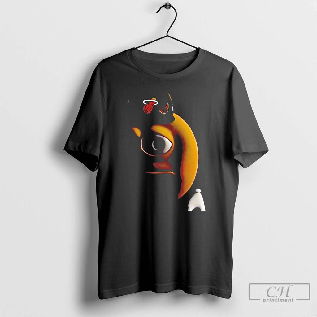 Classic Miami Heat Cap On The Staring Emoji T Shirts