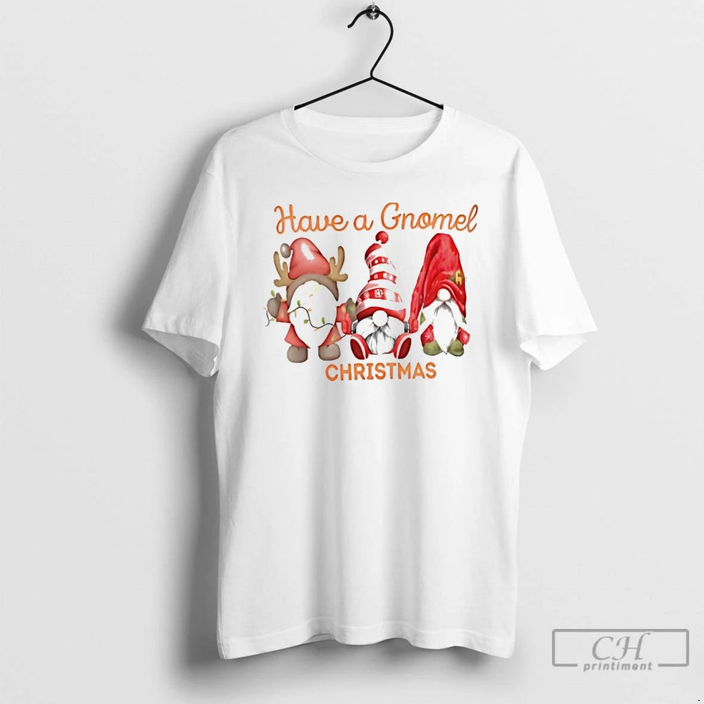 Classic Have A Gnomel Christmas White T Shirts