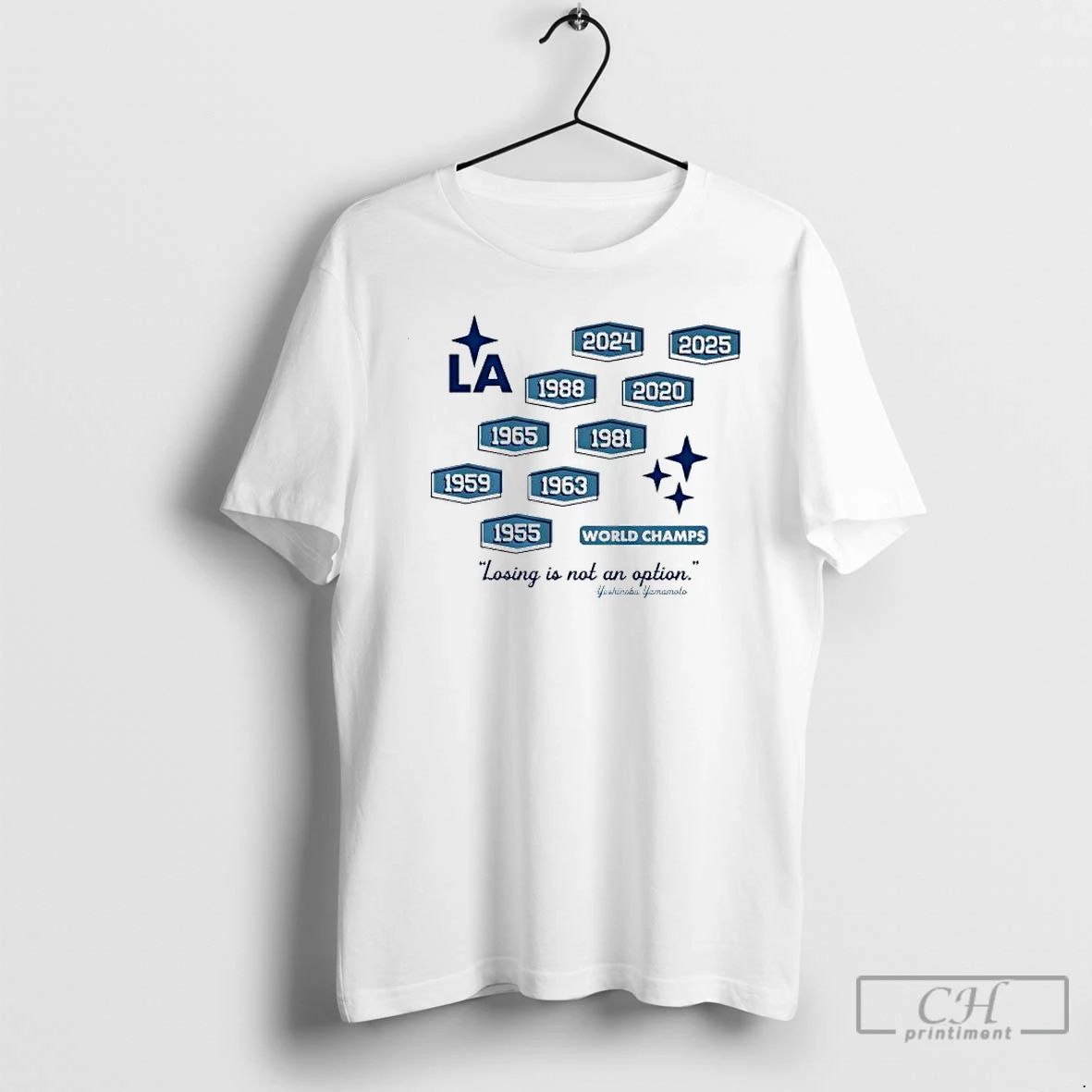Classic Los Angeles Baseball Nine Time World Champs T Shirts