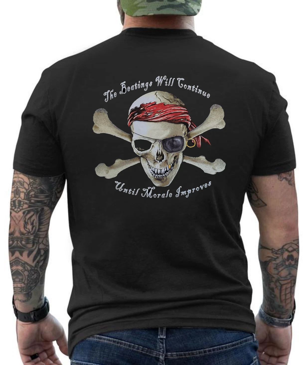 Beating Will Continue Until Morale Improved Graphic Design  T- Shirt