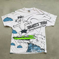 Vintage 90s Bluffs Run Greyhound Park Surfing AOP T-Shirt