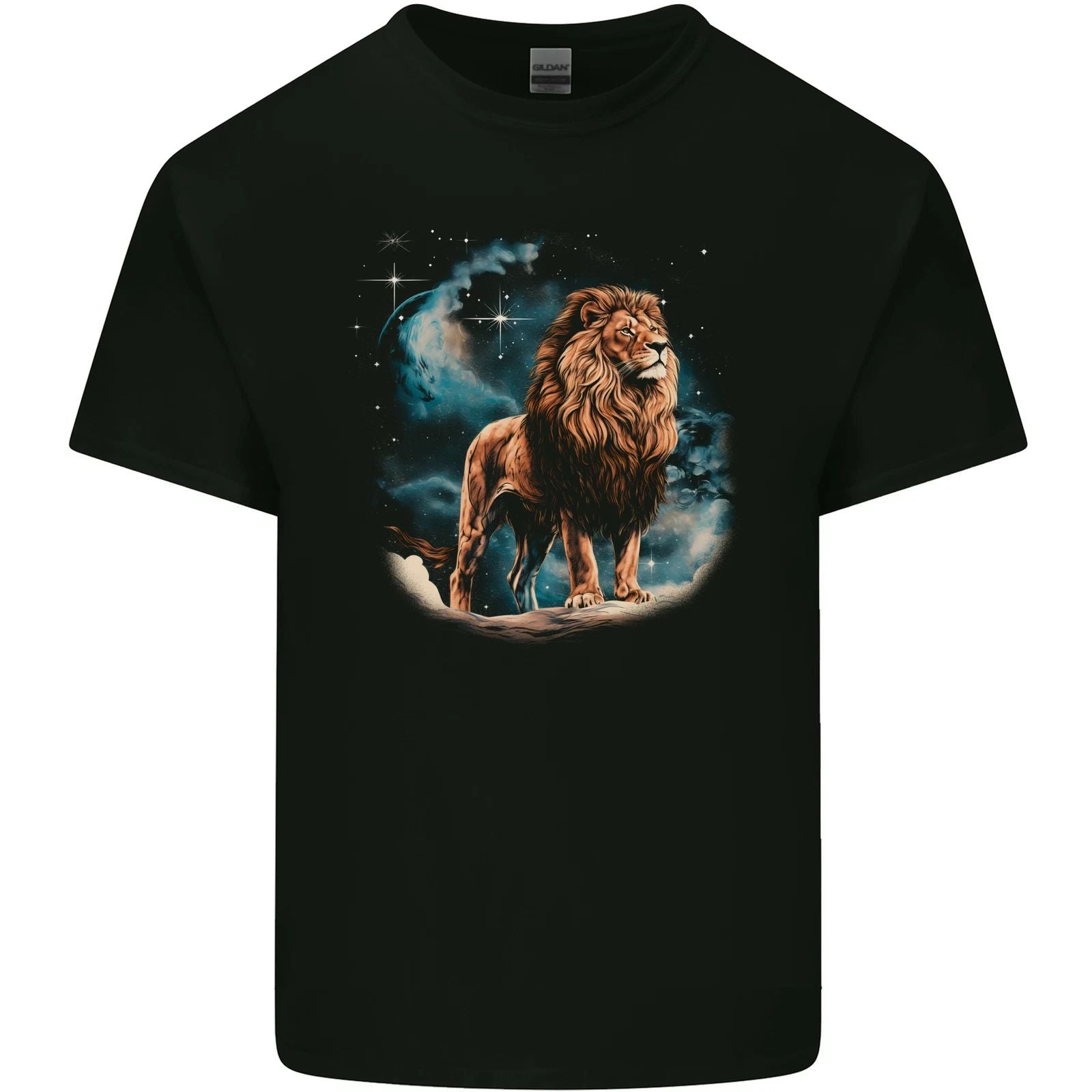 Majestic Fantasy Lion Mens Light Cotton T-Shirt