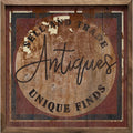 Antiques Rustic Border Red