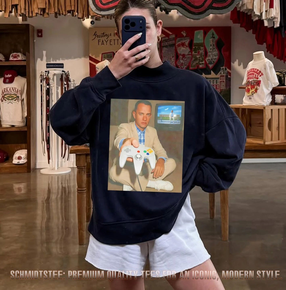 Forrest Gump playing video game vintage shirt