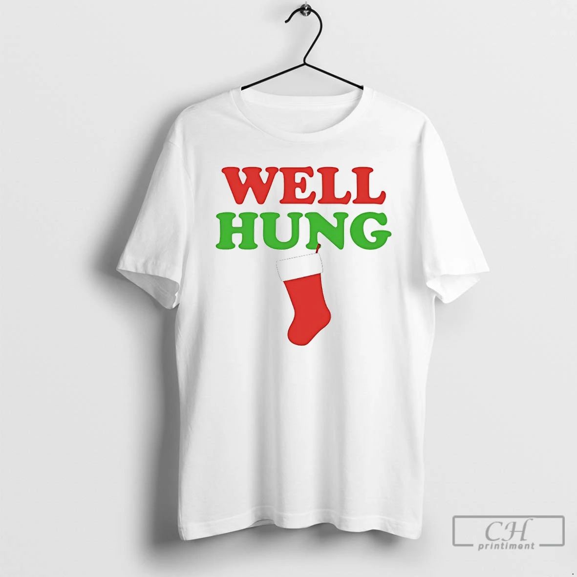 Classic Well Hung Christmas Stockings T Shirts