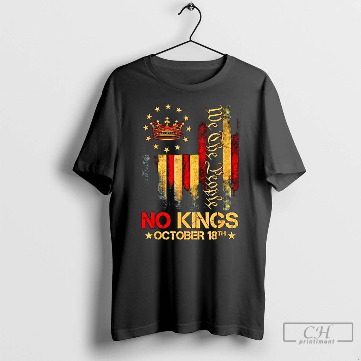 Premium No Kings Vintage America Flag 1776 October 18 T Shirts