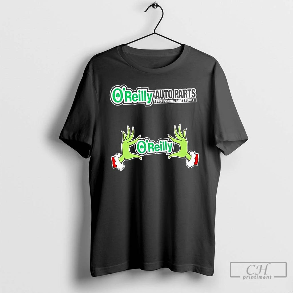 Classic Oreilly Auto Parts X Grinch Hands Merry Christmas T Shirts