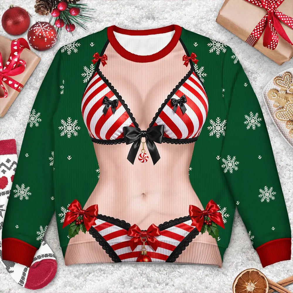 3D Sexy Body Christmas - Personalized Unisex Ugly Sweater