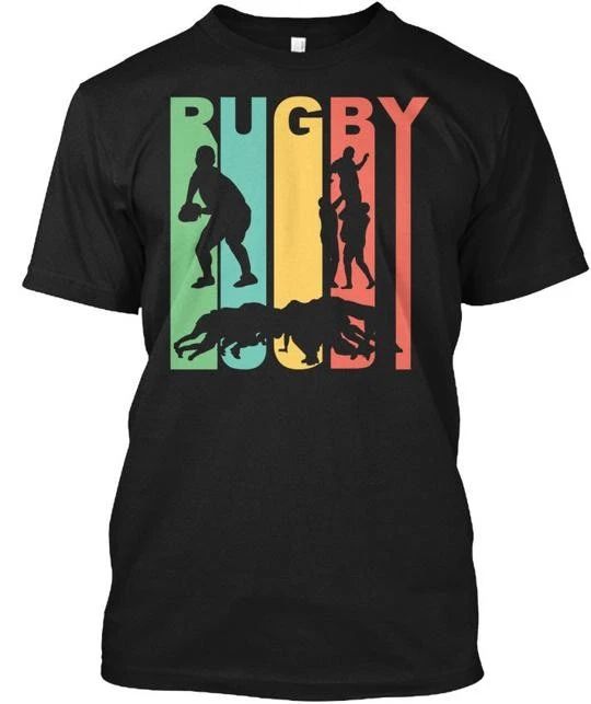 Vintage Rugby Graphic T-Shirt Made in the USA Size S to 5XL