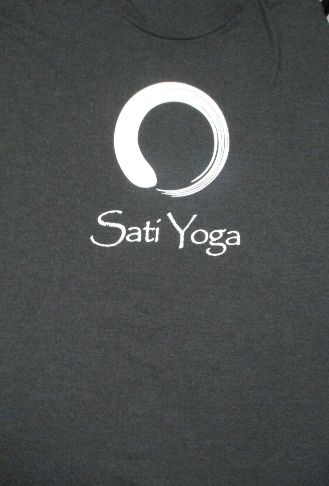XL charcoal gray black SATI YOGA t-shirt by DISTRICT MADE