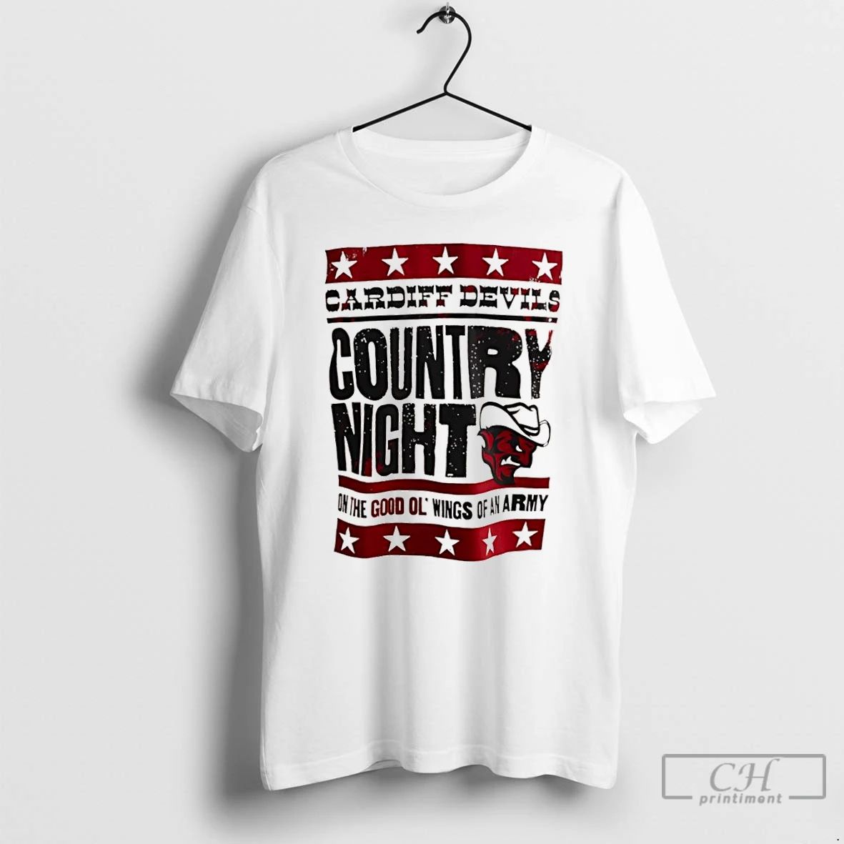 Classic Country Night Cardiff Devils On The Good Ol Wings Of An Army Logo