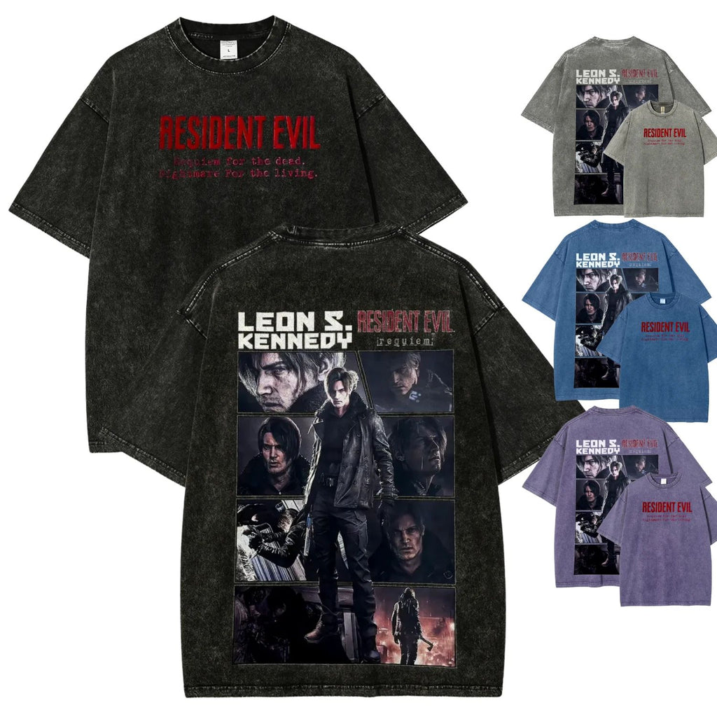 Resident Evil Requiem Horror Game Tshirt 2 Sided Cotton Unisex Graphic Full Size