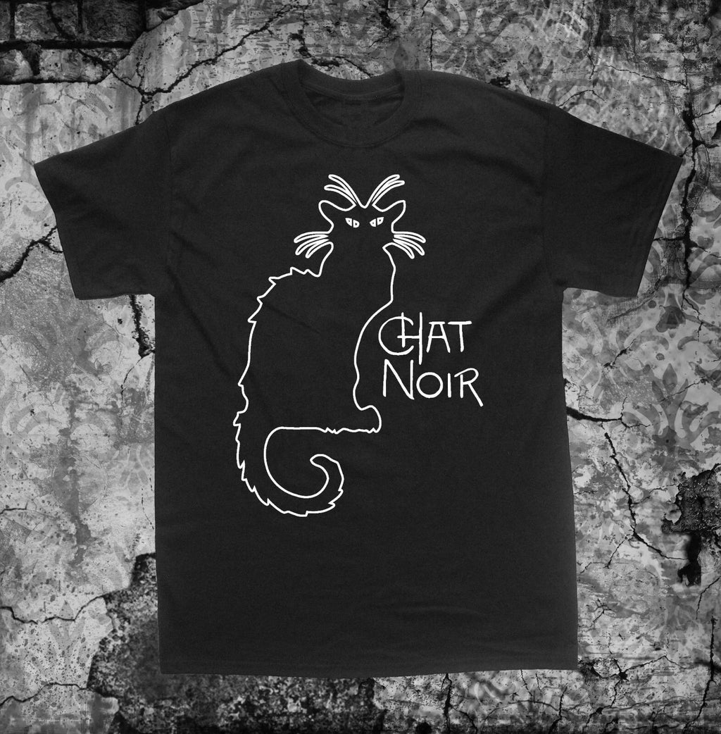 T-Shirt Tournée du Chat Noir de Rodolphe Salis Black Cat Halloween poster shirt