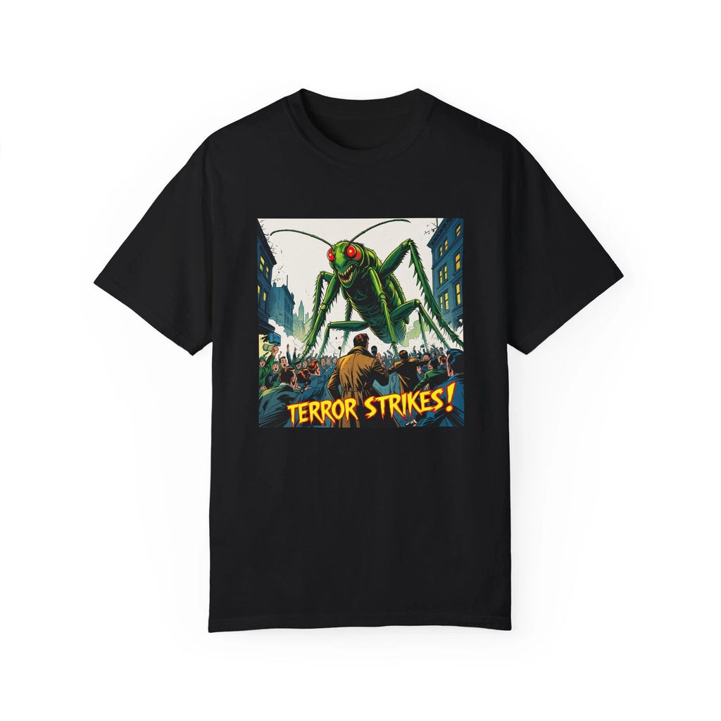 Giant Grasshopper Graphic T-Shirt, Funny Horror Tee, Sci-Fi Shirt, Unisex