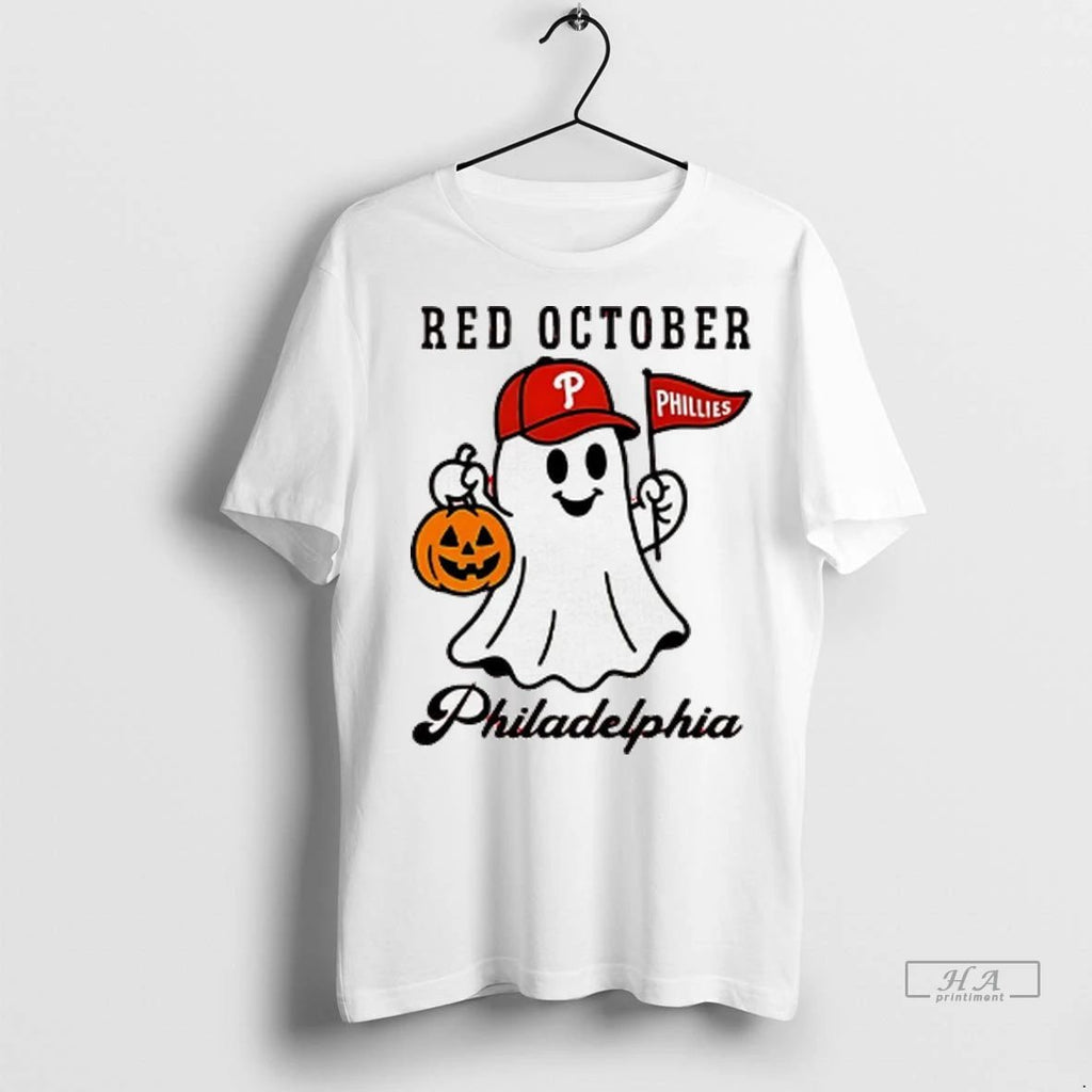 Officials Trendy Ghost Red October Philadelphia Phillies Halloween Shirt Sweater