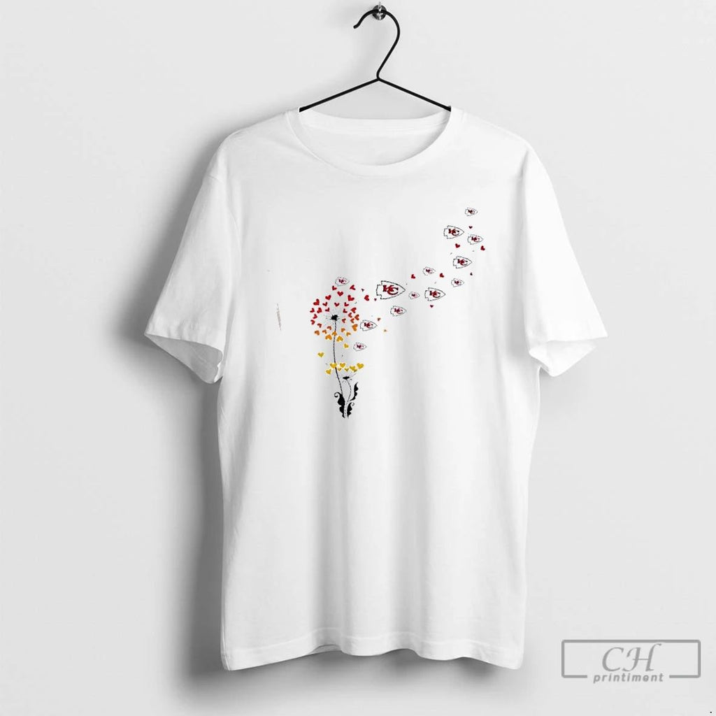 Classic Dandelion Flower Kansas City Chiefs Football Logo T Shirts