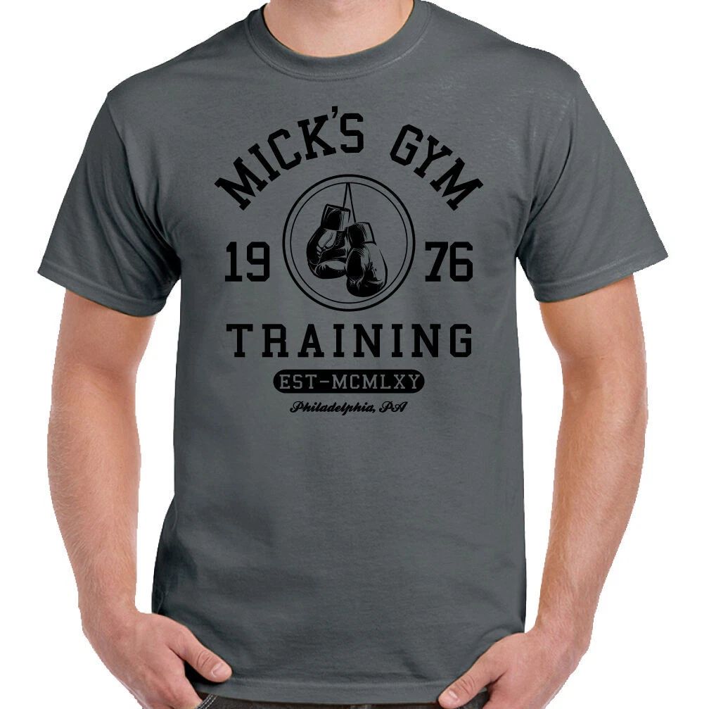 Mick's Gym T-Shirt Rocky Mens Funny Movie Balboa Boxing Boxer MMA Training Top