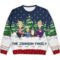 Christmas Pride Family In The Forest A Whole Lot Of Love - Personalized Unisex Ugly Sweater