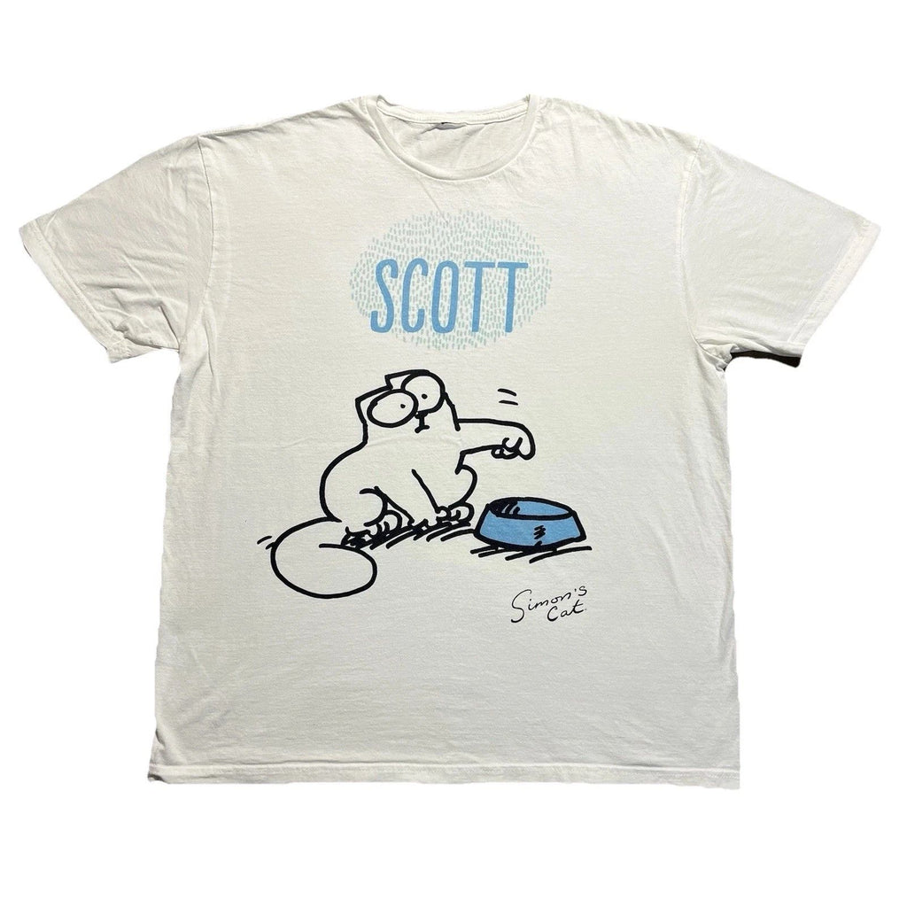 Simon’s Cat Scott Cartoon Graphic T Shirt Mens XL Funny Cat