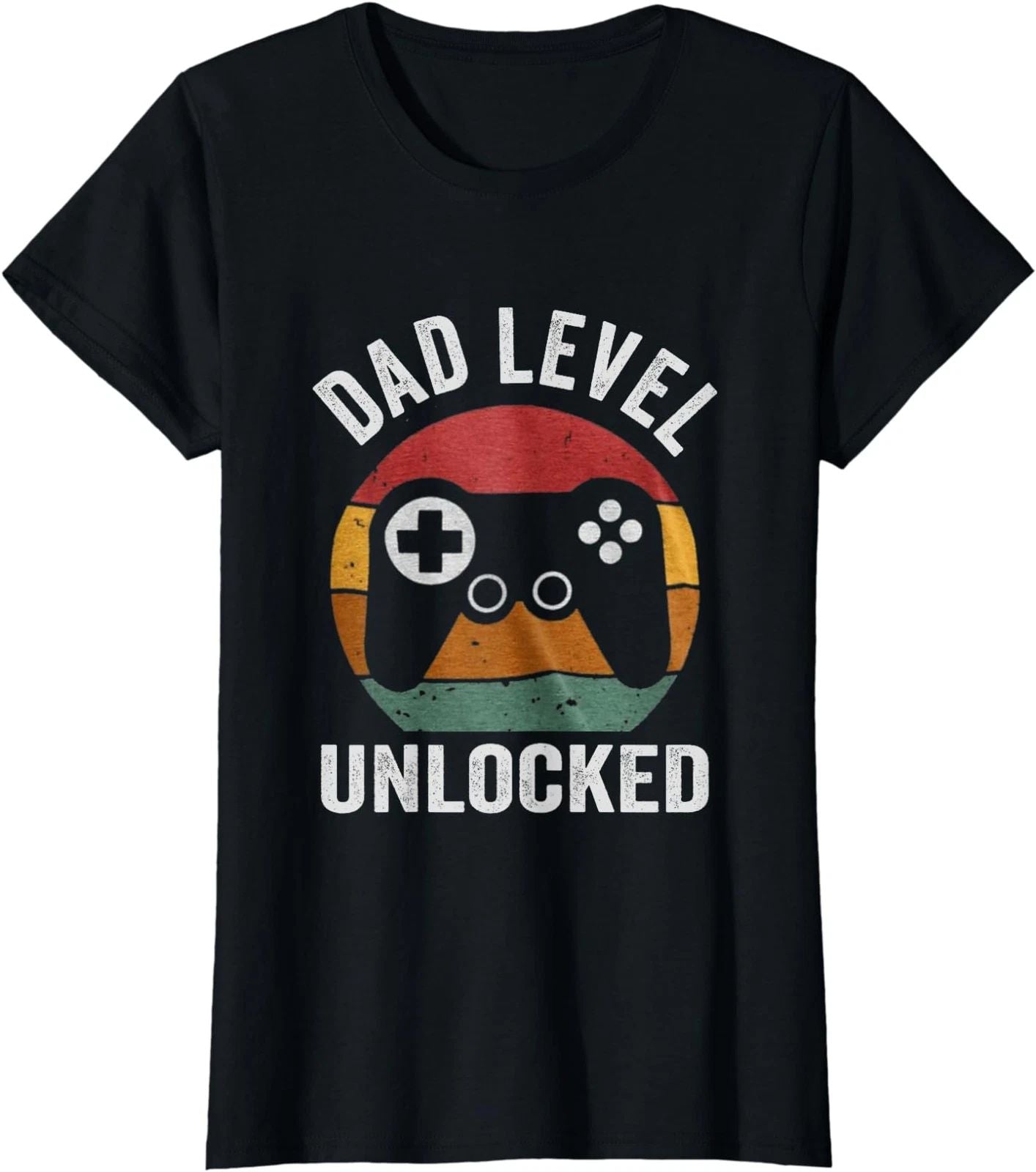 Funny New Dad Level Unlocked Day Tee Gaming Cute Gift Ladies' Crewneck T-Shirt