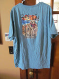 Chaps Mens 2XL XXL T-Shirt Coastal Supply Surf & Turf Tee Blue Preowned