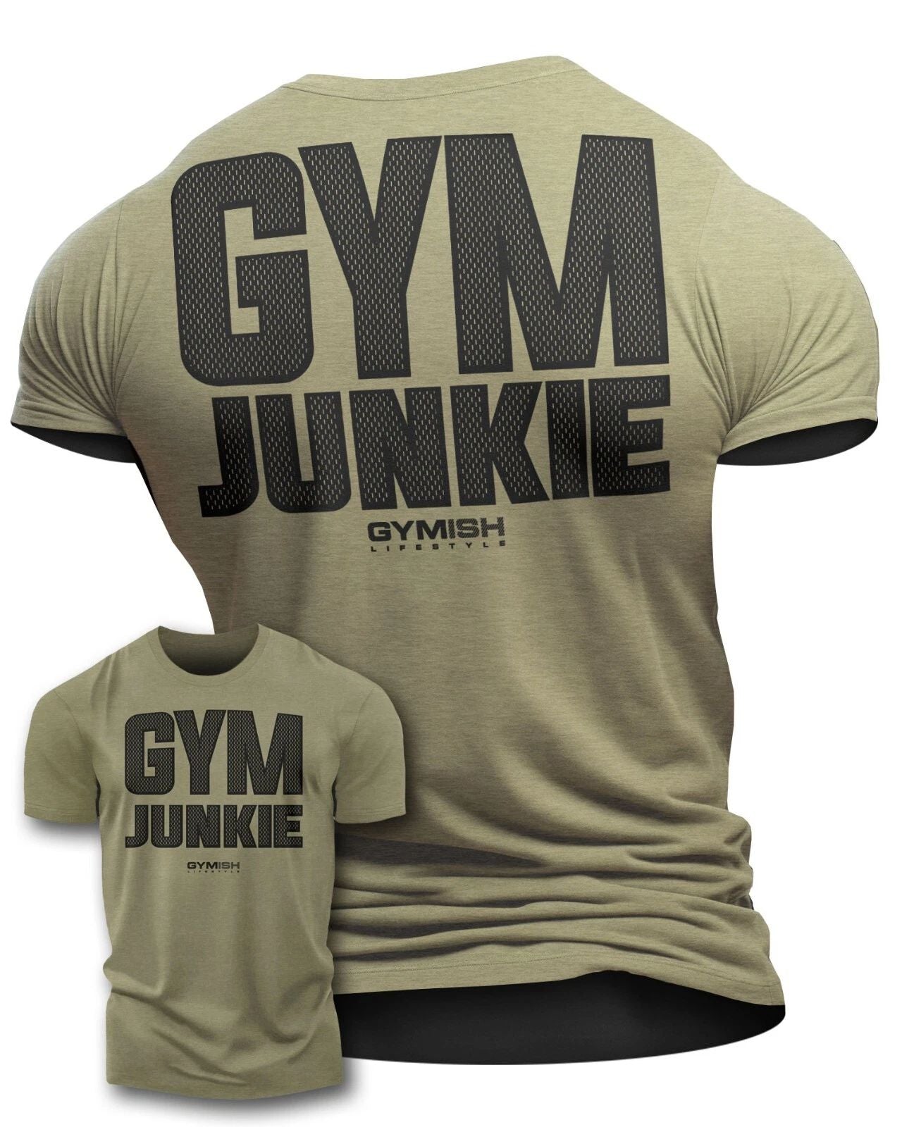 GYMISH Gym Junkie Back Design Workout Gym T-Shirt for Men