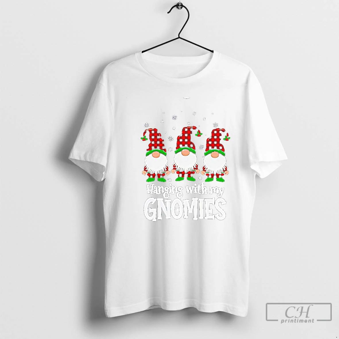Classic Hanging With My Gnomies Christmas Friends Holiday T Shirts