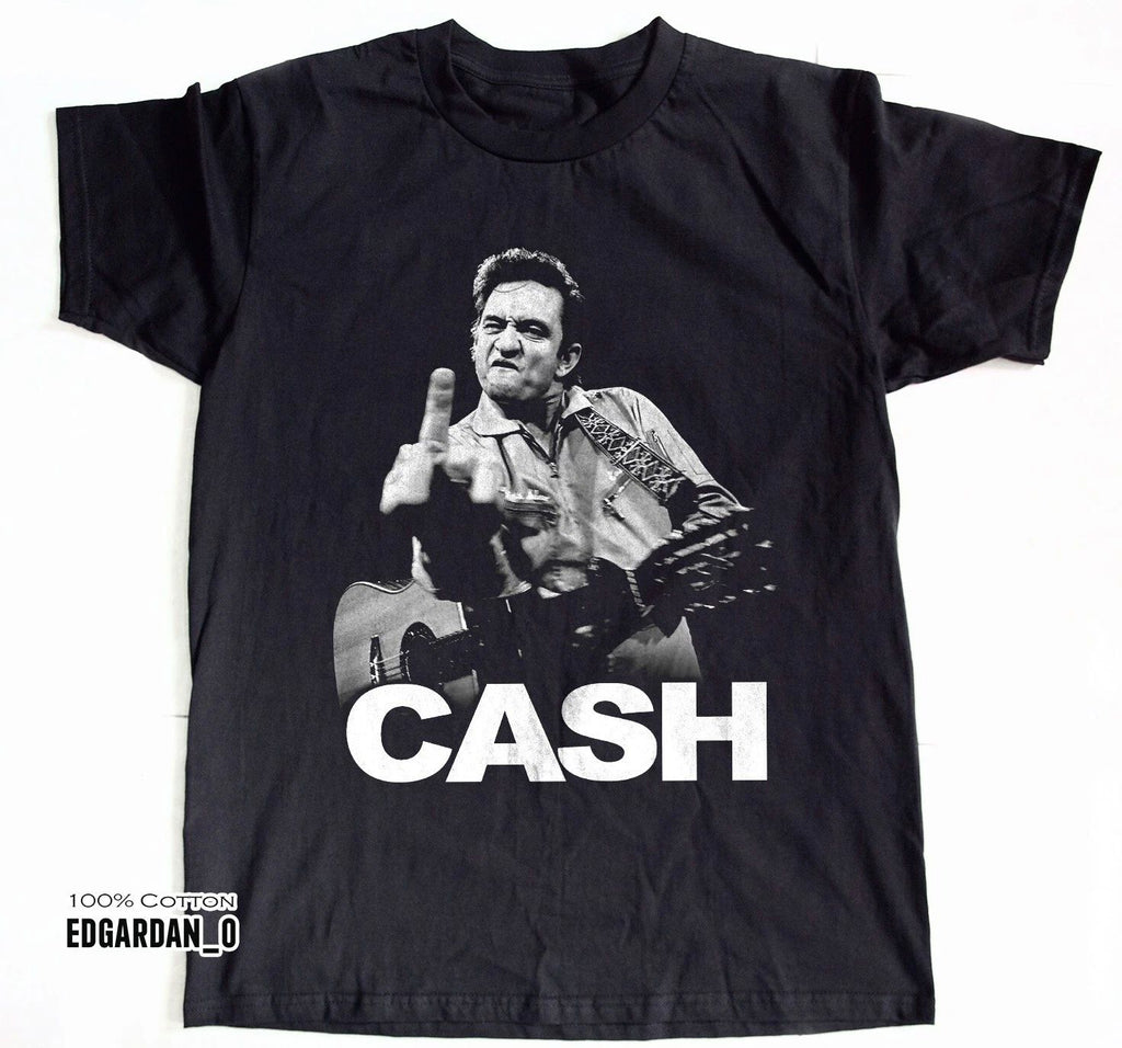Johnny Cash Singer Black Unisex Heavy Cotton T-shirt Size S-5XL