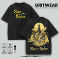 Slay the Spire Indie Game Shirt Double Printed Unisex Acid Washed Lightweight Co