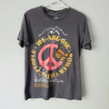 Pacsun Gray Graphic Tshirt Peace Butterfly Boho Size Small