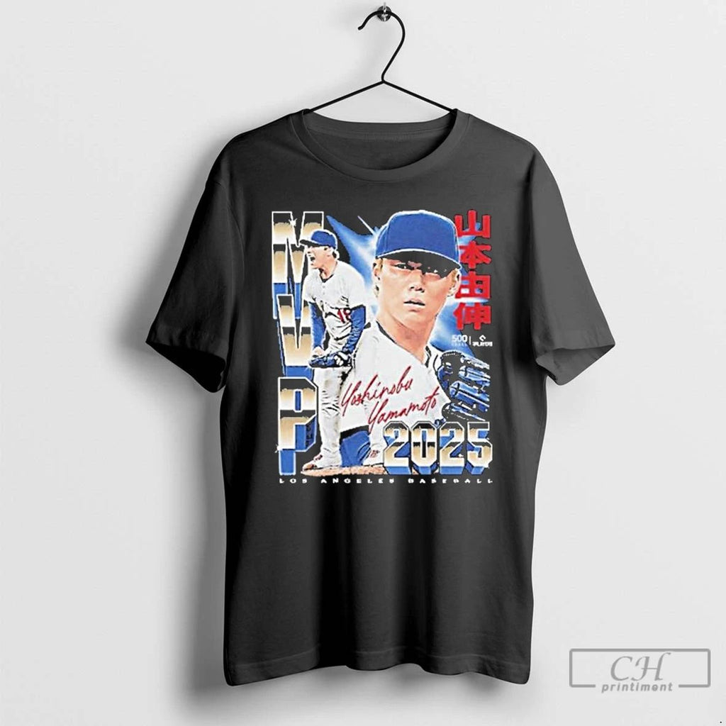 Premium Yoshinobu Yamamoto Los Angeles D 2025 Champs Mvp T Shirts