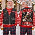 Custom Photo Biker Christmas Gifts for Men - Personalized Ugly Sweatshirt