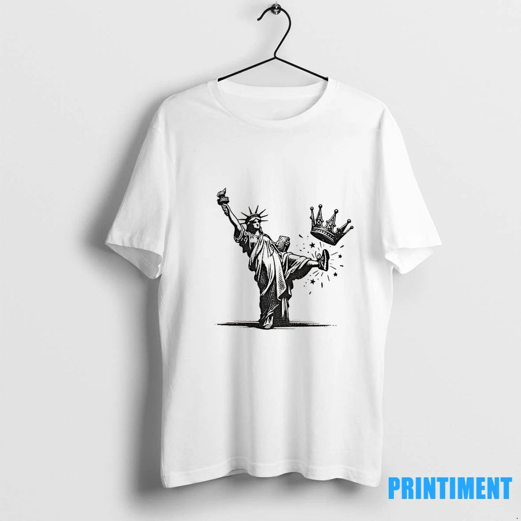 Statue Of Liberty Kicking Crown No Kings Anti Trump Tshirts Sweater
