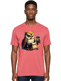 Owl-And-Mailman-Owl Mens Graphic Tee, 100% Cotton, Casual Summer Wear
