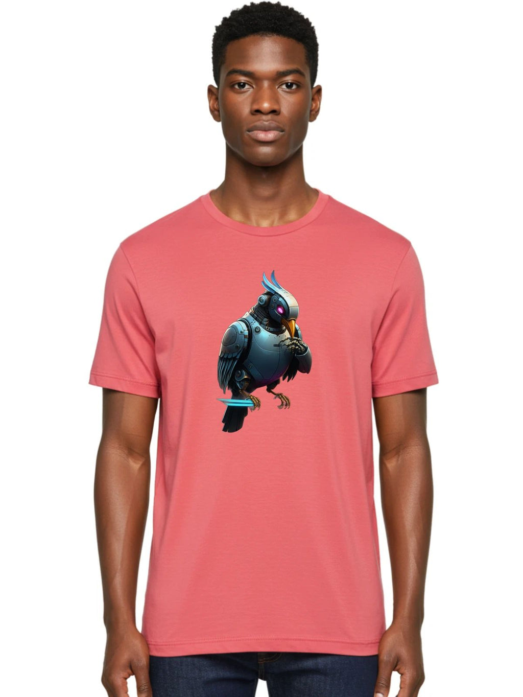 Cyberbird Mens Graphic Tee, 100% Cotton, Casual Summer Wear