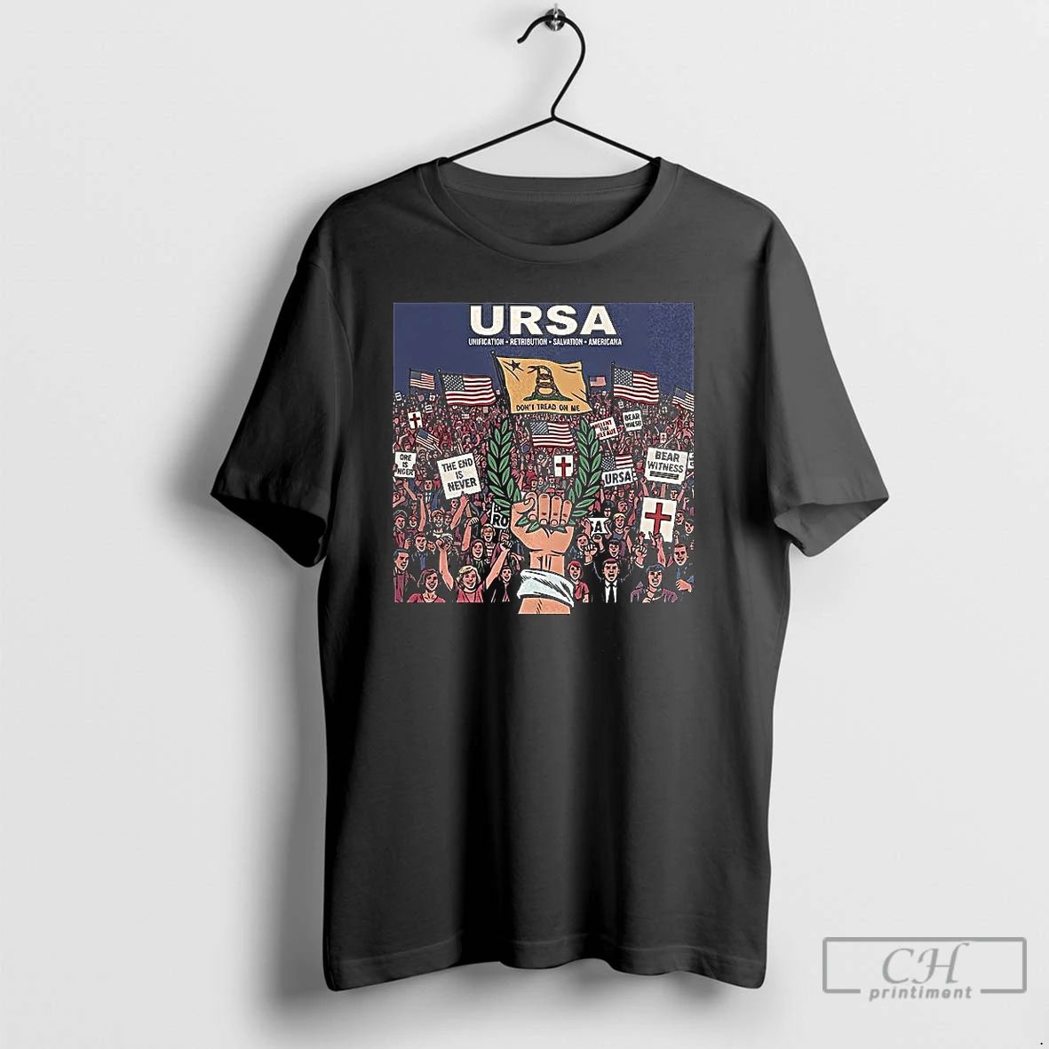 Classic Unification Retribution Salvation Americana Dont Tread On Me The End Is Never T Shirts