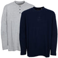 Tom Tailor Long Sleeve Henley Long Sleeve Shirt Relaxed Fit Mens Crew Neck Blue Grey