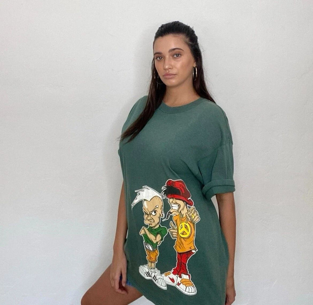 Street Gear Green Street style Oversized Unisex T Shirt