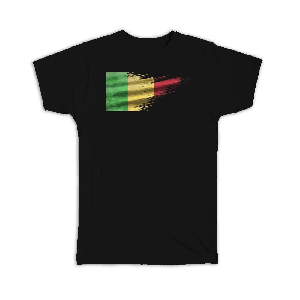 Gift T-Shirt : Mali Flag Malian Travel Expat Country Artistic