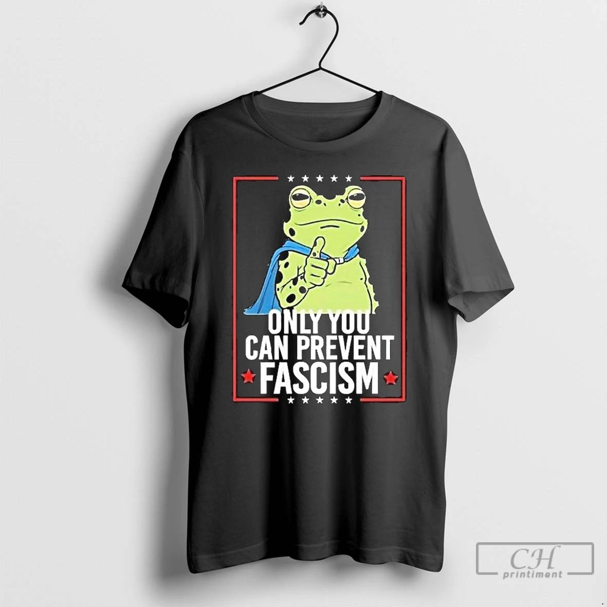 Classic Only You Can Prevent Fascism Portland Frog Protest Anti Ice Anti Fascism Long Sleve