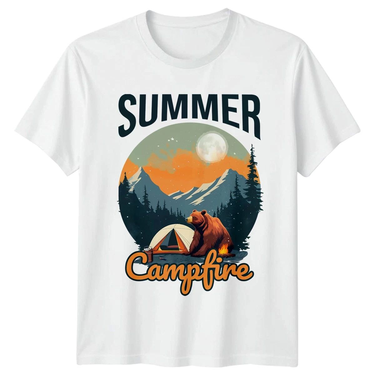 Summer Campfire T-Shirt Camping Outdoor Adventure Gift For Him And Her