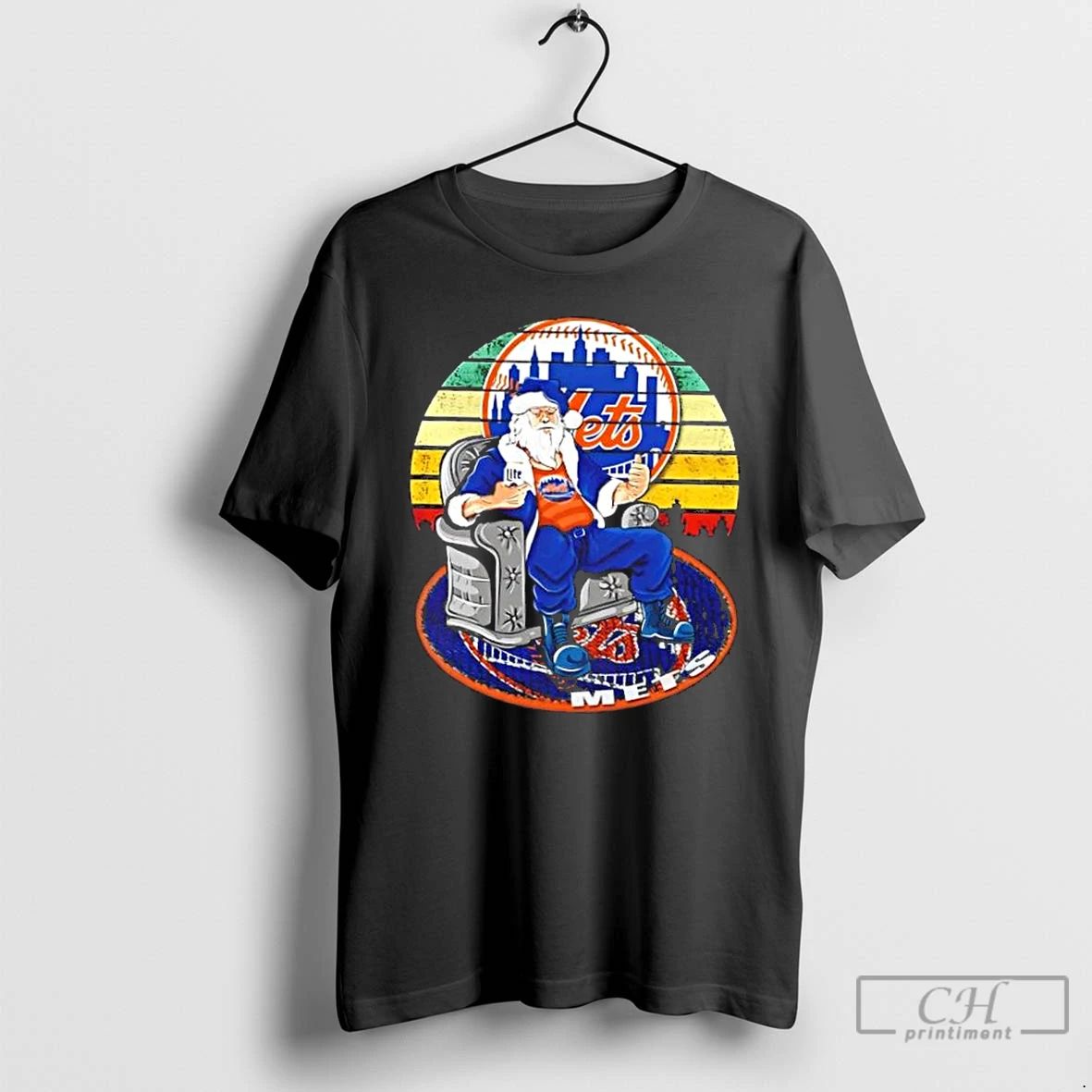 Classic New York Mets X Santa Claus Christmas Vintage T Shirts
