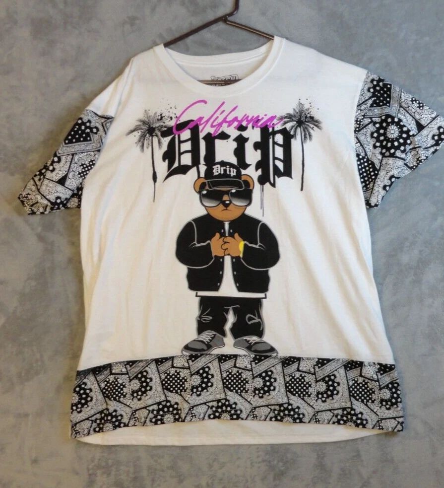 Fresh Laundry Panda T-Shirt Mens 3XL California Drip Tee